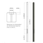 Lichtgewicht betonpaal met diamantkop ongecoat (2) 8,5x8,5x275 cm Eindpaal antraciet