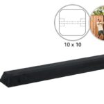 Woodvision Betonpaal glad met diamantkop gecoat (1) 10x10x190 cm Tussenpaal, antraciet