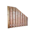 Hillhout Redvision geschaafd plankenscherm recht aflopend 180 x 180-90 cm, 16 mm, 19-planks