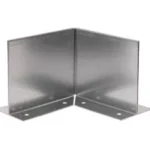 Stalen kantopsluiting Double hoekstuk inwendig Verzinkt 20x20x10 cm