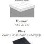 Stackton pilastercap groot Zwart 70x70x6 cm ( set a 6 stuks)