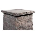 Stackton kop rechts pilaster Bruin-zwart 40x20x12.5 cm