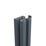 T&T Fence paal 7,5x7,5x190 cm inclusief aluminium afwerkingsprofiel (RAL7016)