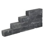 Terras & Trends Muurblok getrommeld Black 60x15x15 cm