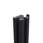 T&T Fence paal 7,5x7,5x300 cm inclusief aluminium afwerkingsprofiel (RAL9005)