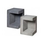 U-hoekelement Grijs 40x40x50 cm