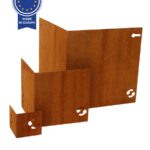 Multi Edge kantopsluiting Metal Corten Hoekstuk 7.5x7.7x7.5 cm (voor 17.5 cm)