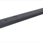 Geschaafde afdekkap grenen 3,5x8,5x180 cm tbv rechtsch. zwart