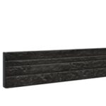 Betonplaat dubbelzijdig rotsmotief (4) 3,5x36x184 cm, antraciet gecoat